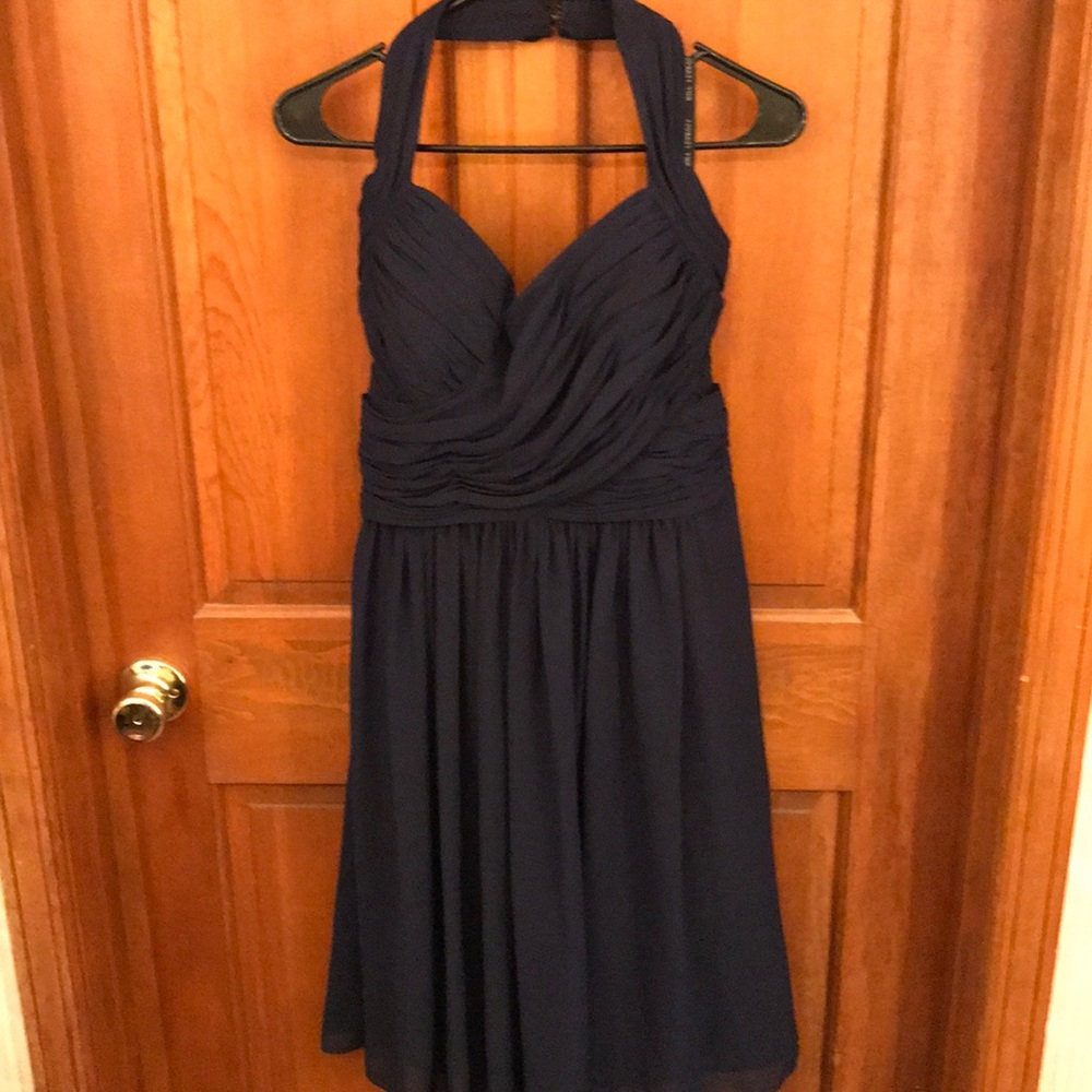 Navy halter dress
